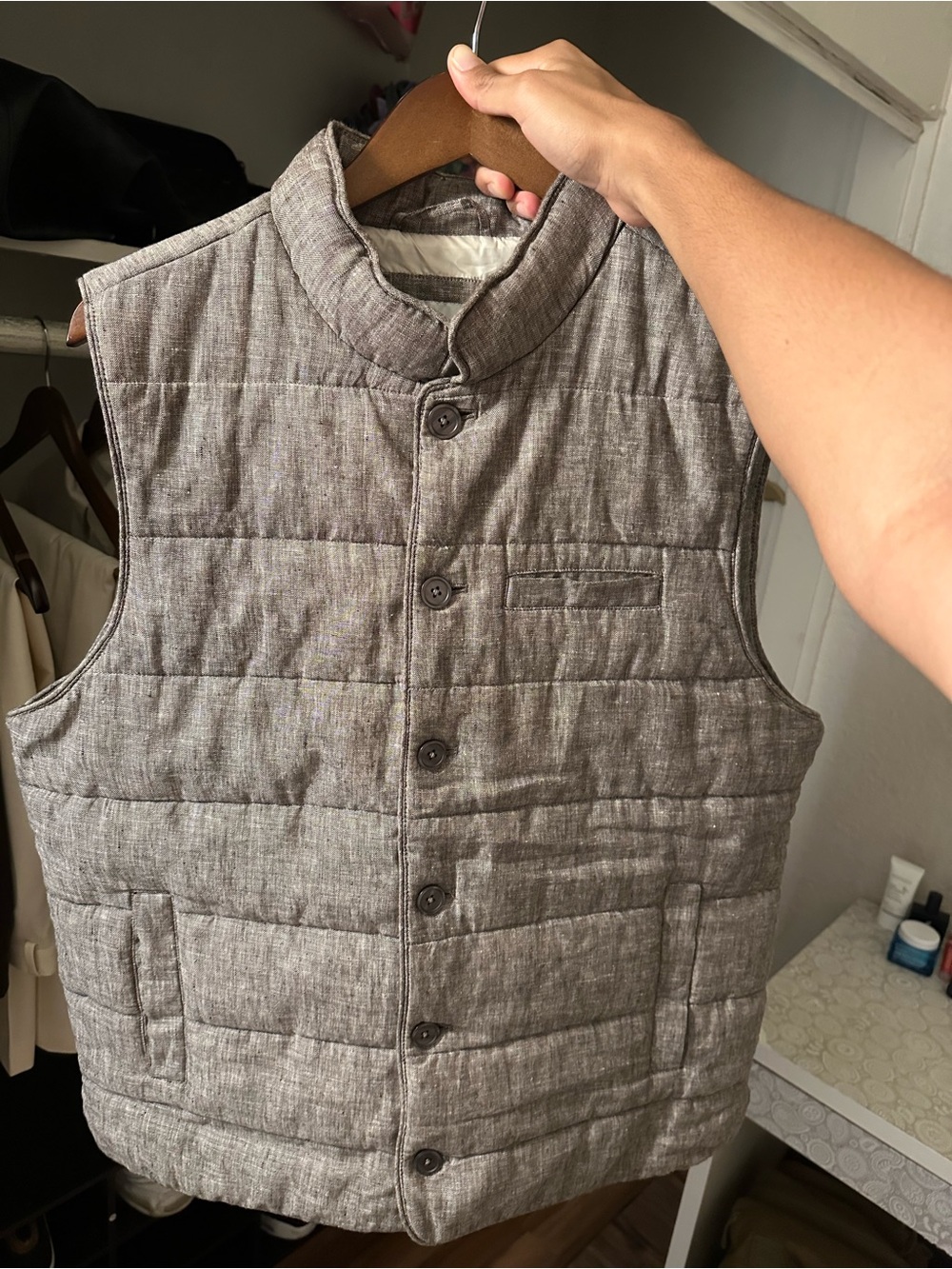 John Henric Linen Vest